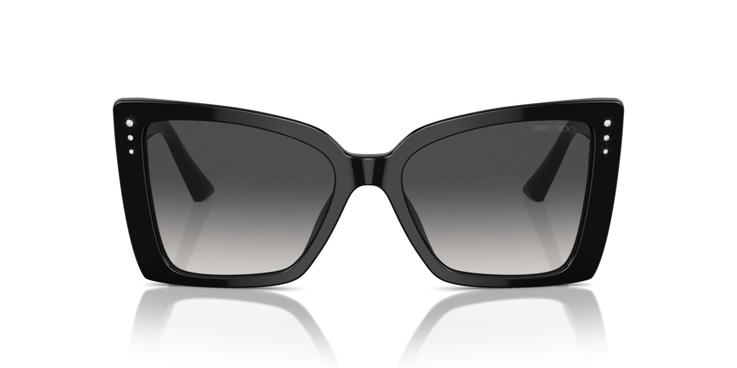 Occhiali da sole Jimmy Choo JC 5001B (50008G) colore nero forma farfalla lenti grigio sfumato