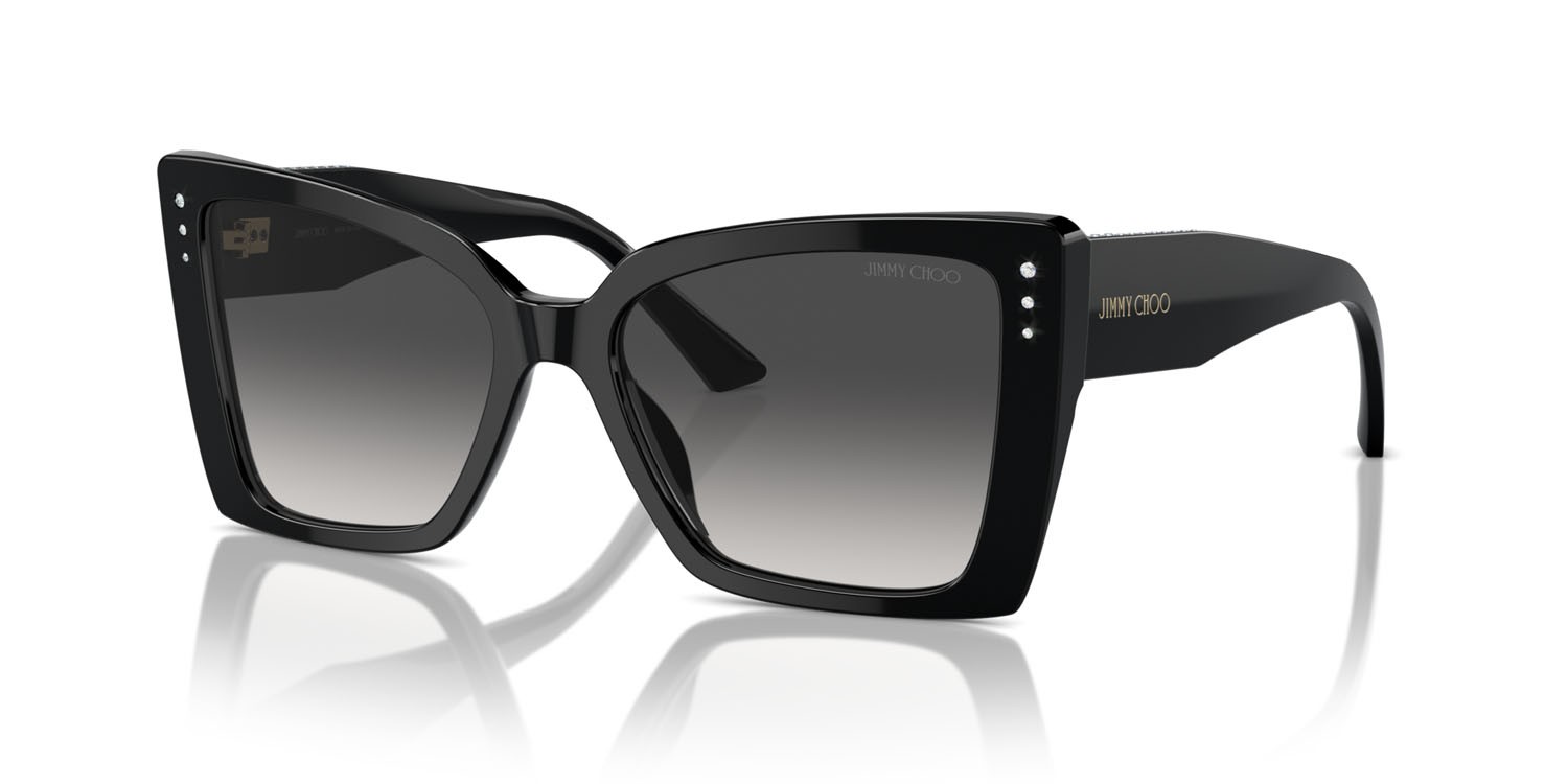 Occhiali da sole Jimmy Choo JC 5001B (50008G) colore nero forma farfalla lenti grigio sfumato