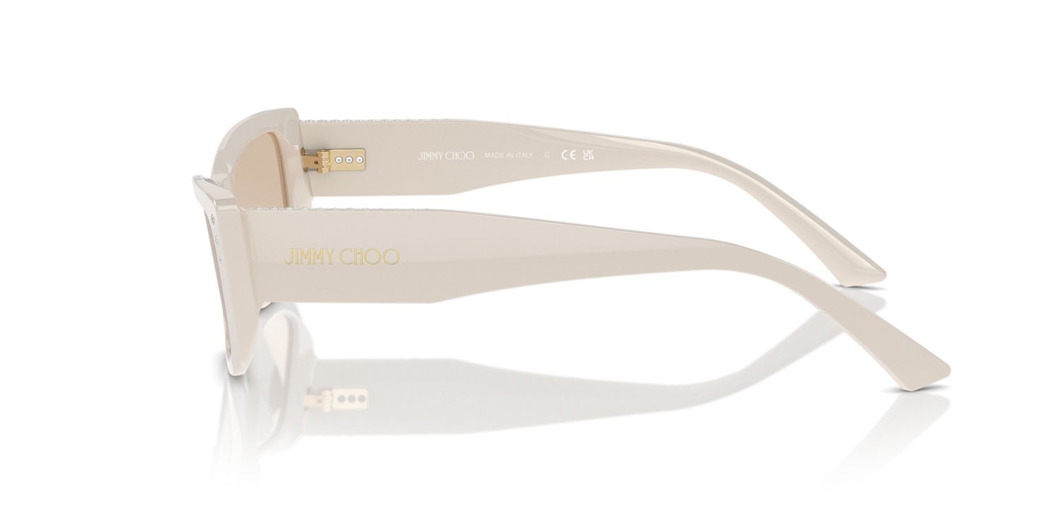 Sunglasses Jimmy Choo JC 5002BU (500893) color bianco shape square lenses marrone chiaro
