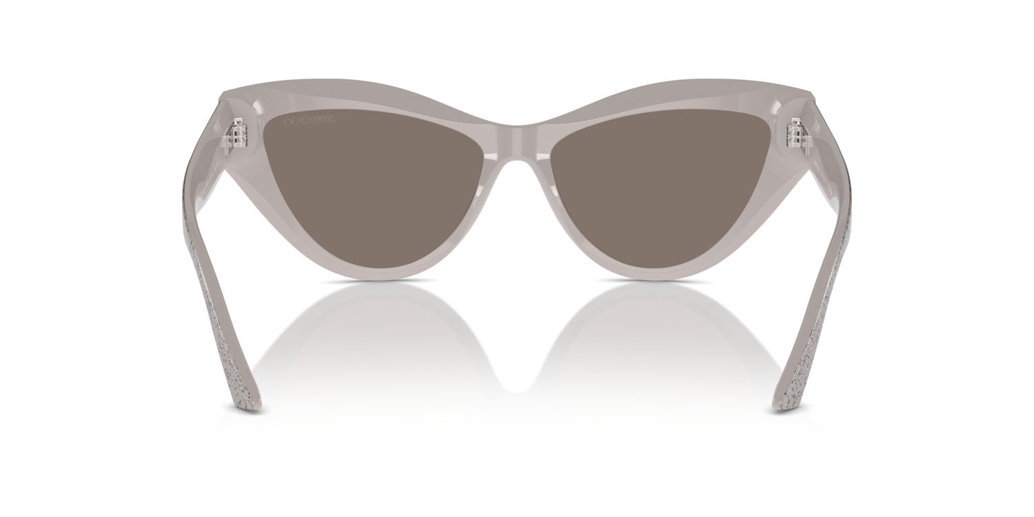 Sunglasses Jimmy Choo JC 5004 (50465A) color sand gradient glitter shape cat eye lenses marrone chiaro specchiato oro