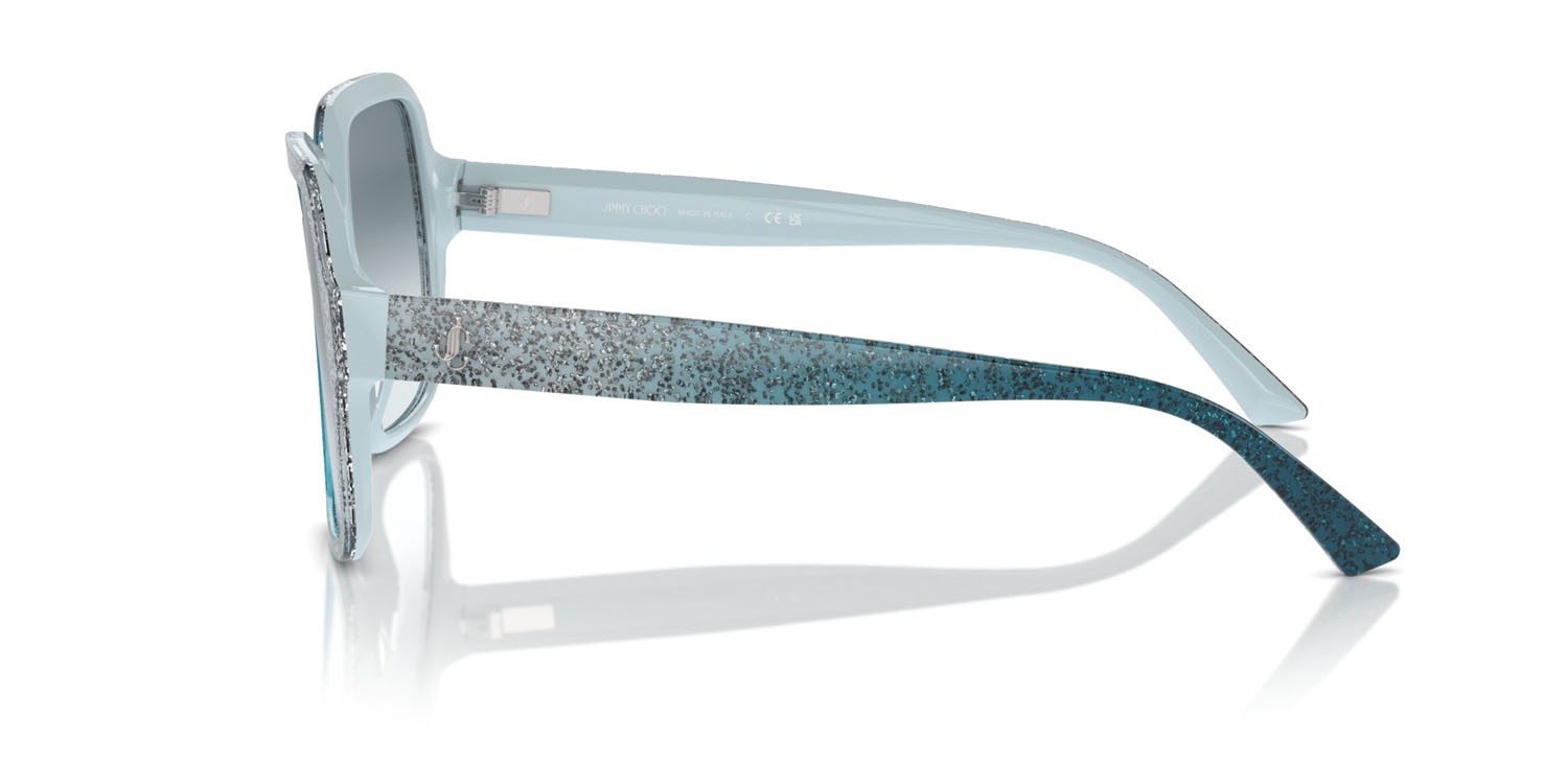 Sunglasses Jimmy Choo JC 5005 (504319) color blue gradient glitter shape square lenses blu sfumato