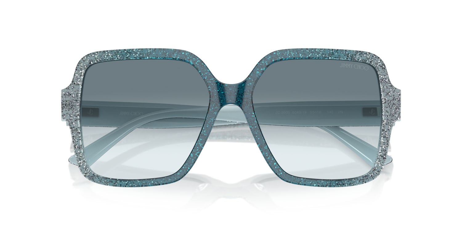 Sunglasses Jimmy Choo JC 5005 (504319) color blue gradient glitter shape square lenses blu sfumato