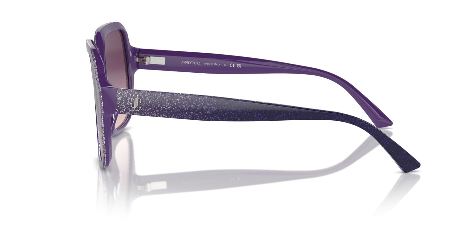 Sunglasses Jimmy Choo JC 5005 (50447W) color violet gradient glitter shape square lenses rosa sfumato viola