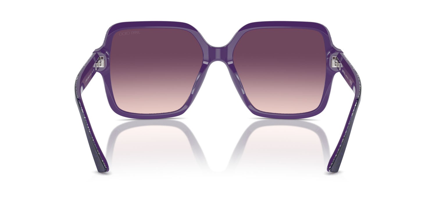Sunglasses Jimmy Choo JC 5005 (50447W) color violet gradient glitter shape square lenses rosa sfumato viola