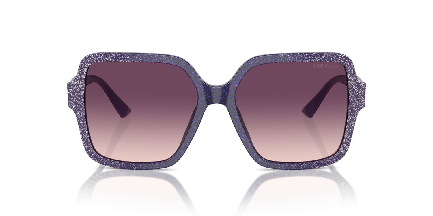 Sunglasses Jimmy Choo JC 5005 (50447W) color violet gradient glitter shape square lenses rosa sfumato viola