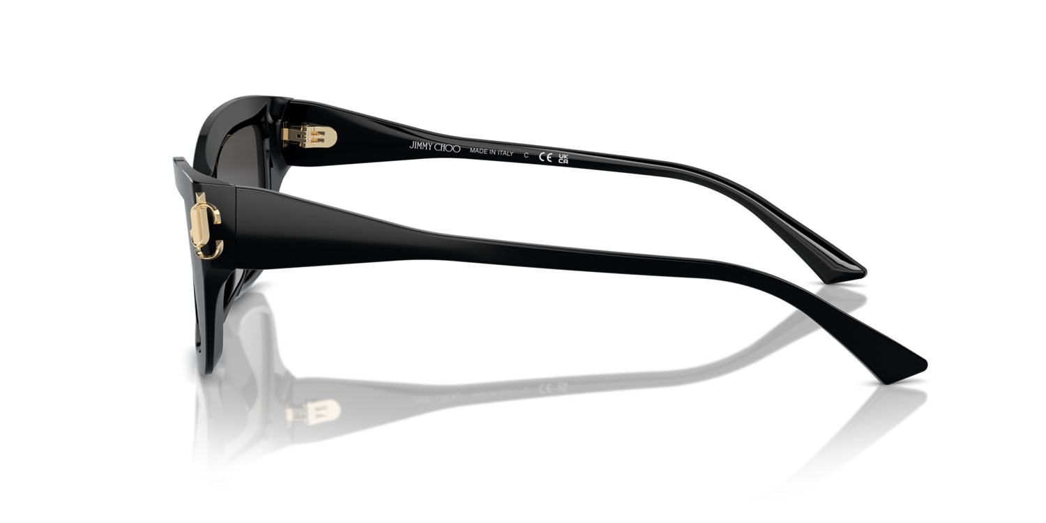 Sunglasses Jimmy Choo JC 5011U (500087) color nero shape cat eye lenses grigio scuro