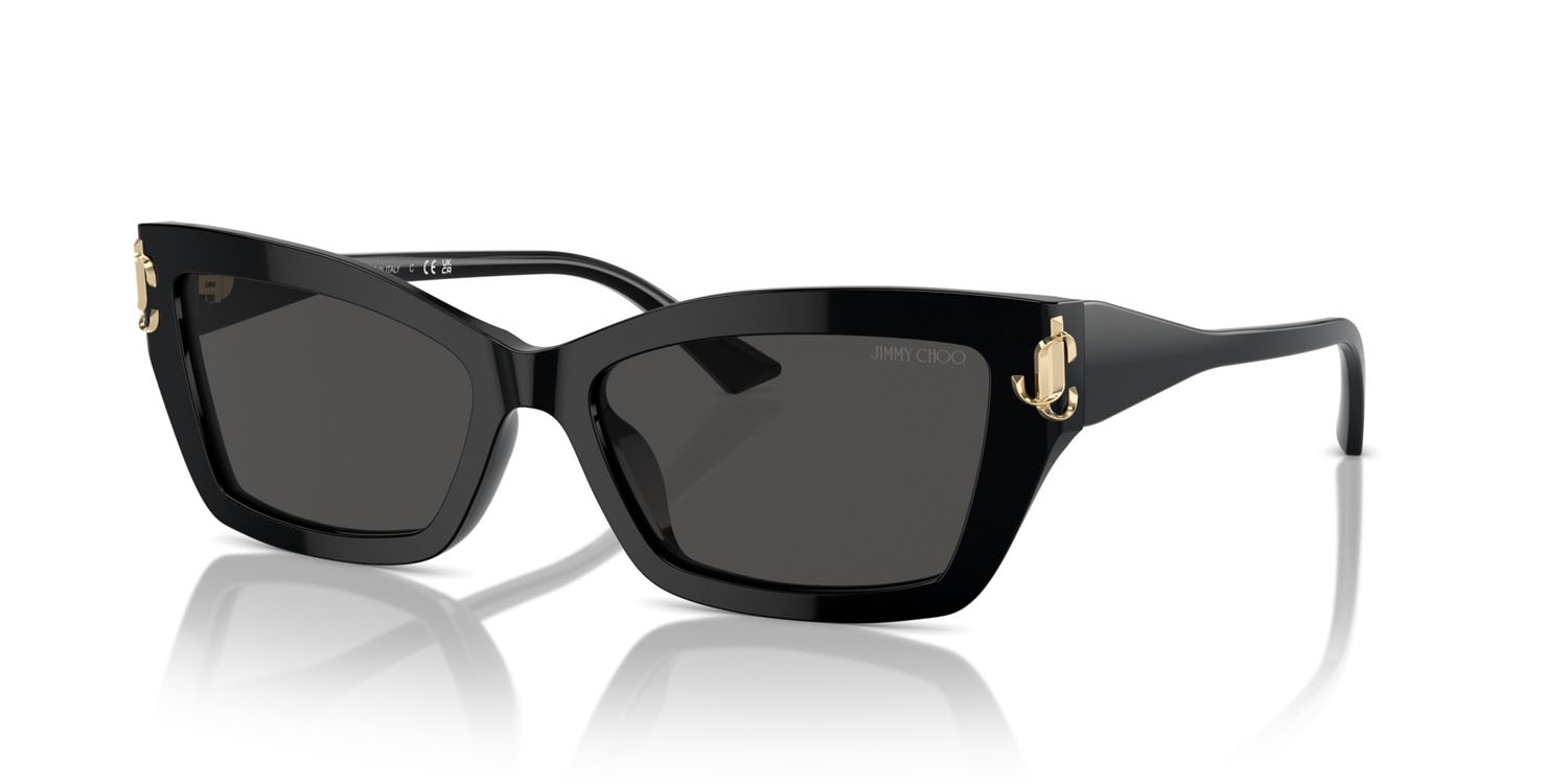 Sunglasses Jimmy Choo JC 5011U (500087) color nero shape cat eye lenses grigio scuro