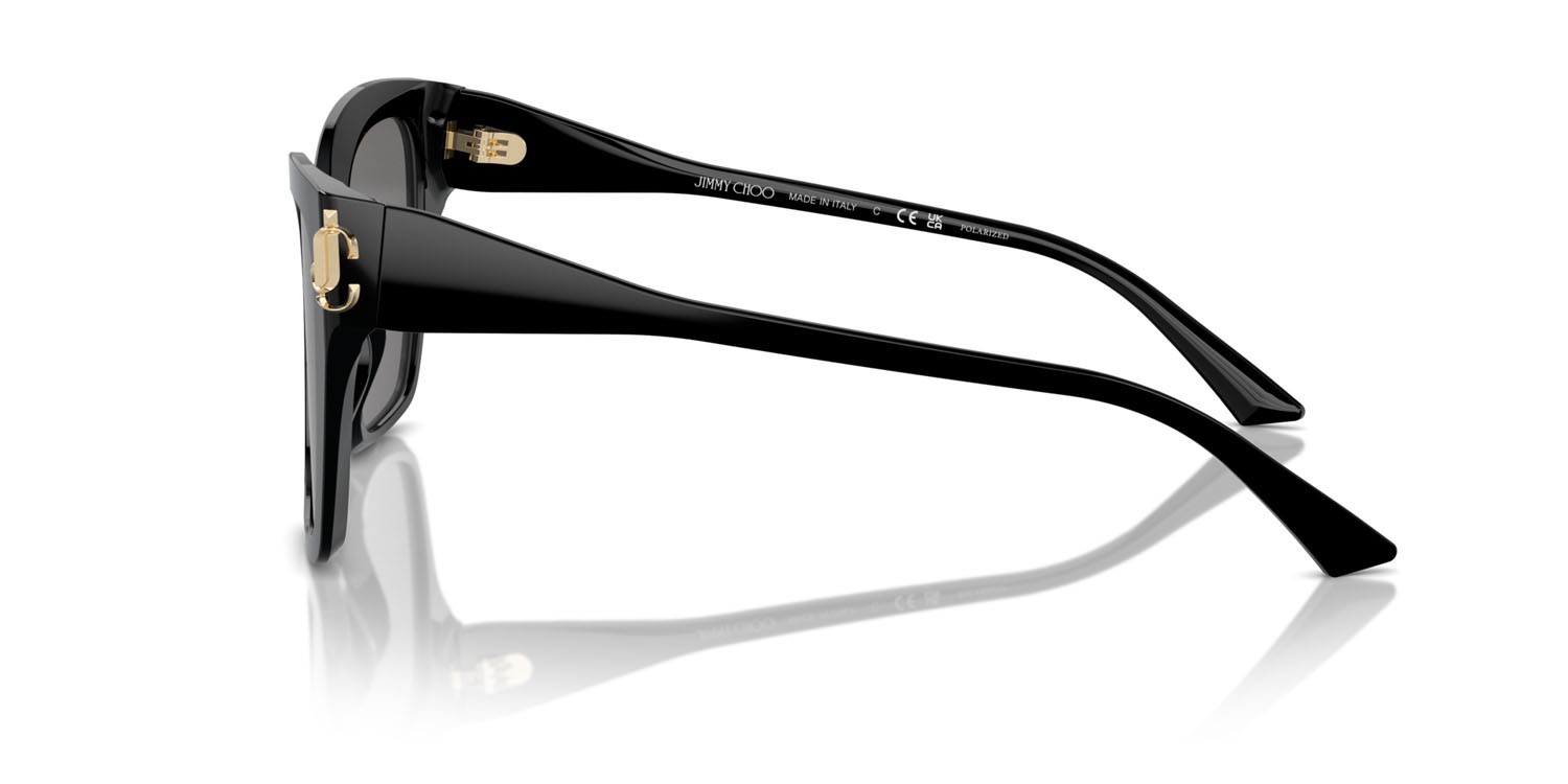 Occhiali da sole Jimmy Choo JC 5012 (500081) colore nero forma quadrato lenti polarizzata grigio scuro