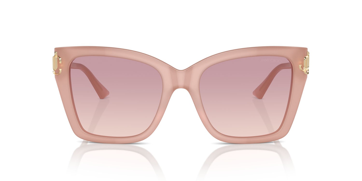 Occhiali da sole Jimmy Choo JC 5012 (502768) colore rosa opale forma quadrato lenti marrone sfumato violetto