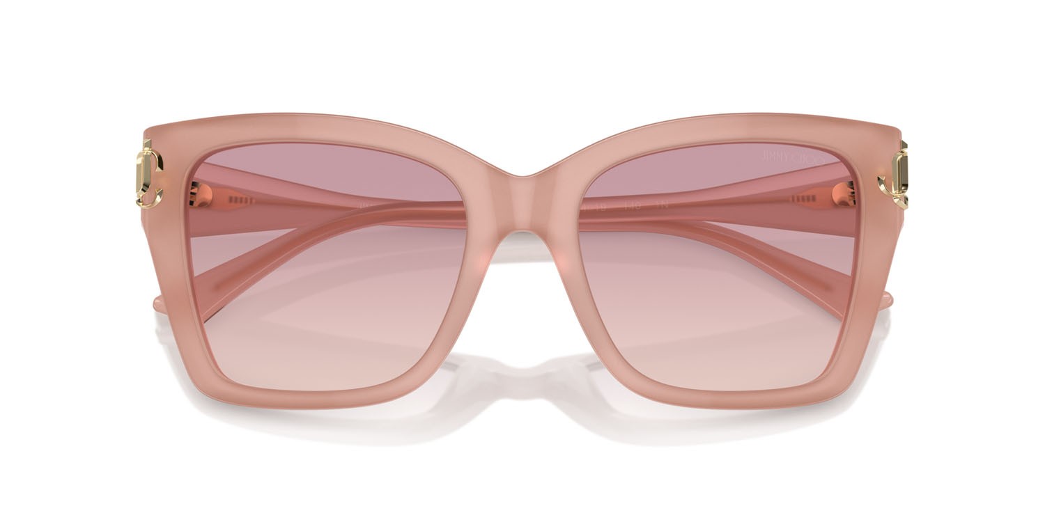 Occhiali da sole Jimmy Choo JC 5012 (502768) colore rosa opale forma quadrato lenti marrone sfumato violetto
