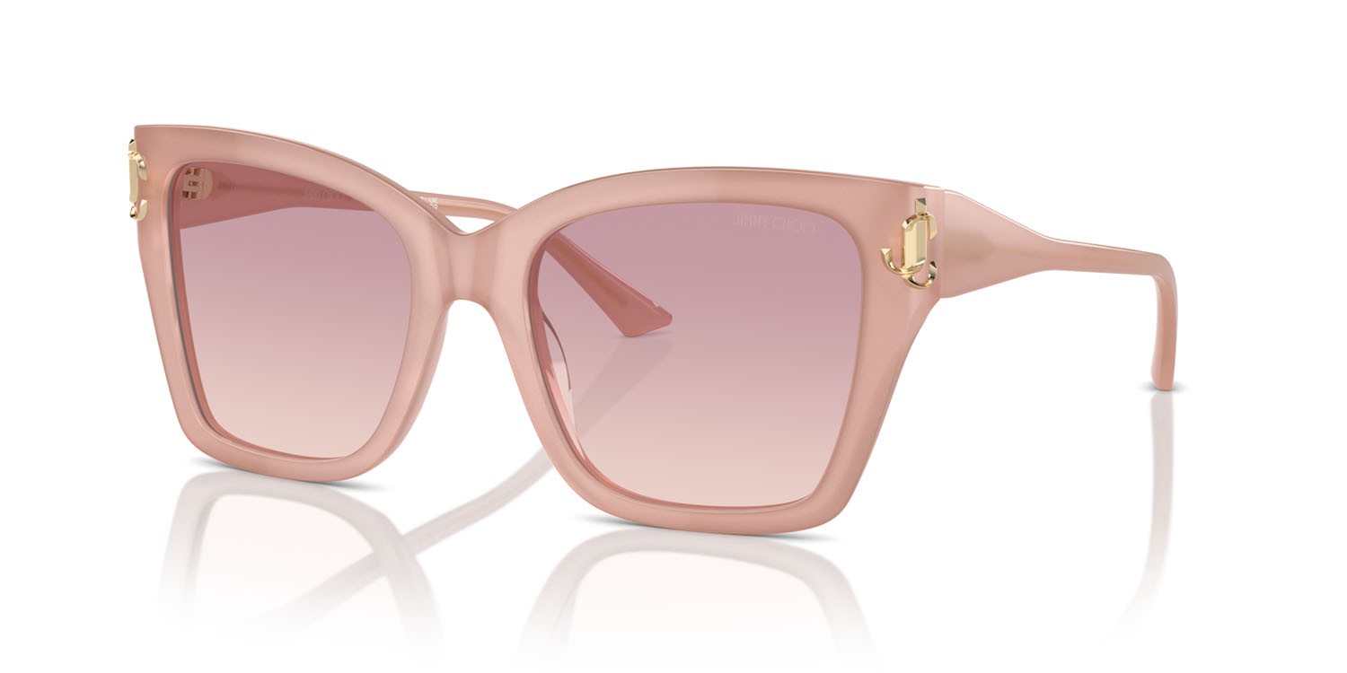 Occhiali da sole Jimmy Choo JC 5012 (502768) colore rosa opale forma quadrato lenti marrone sfumato violetto
