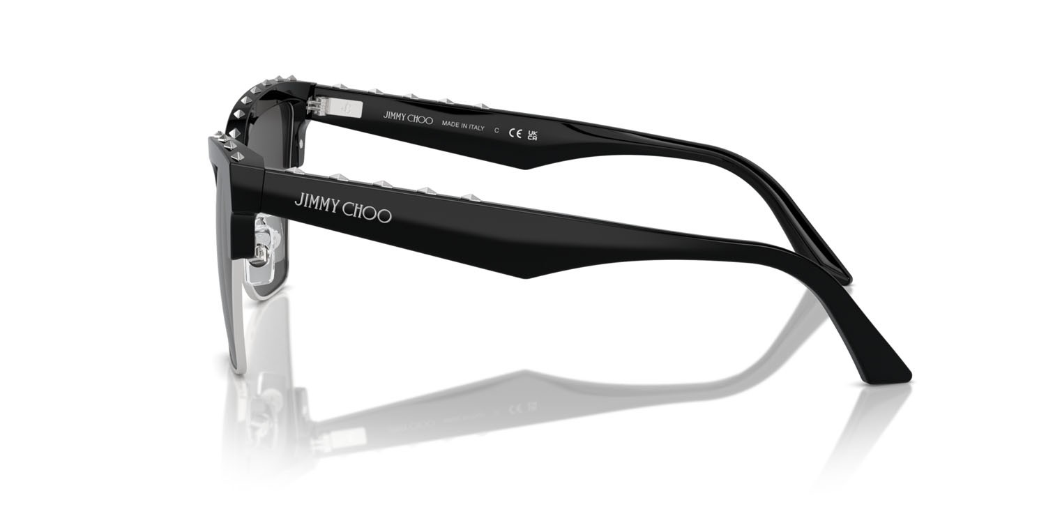 Occhiali da sole Jimmy Choo JC 5014 (500087) colore nero/argento forma farfalla lenti grigio scuro