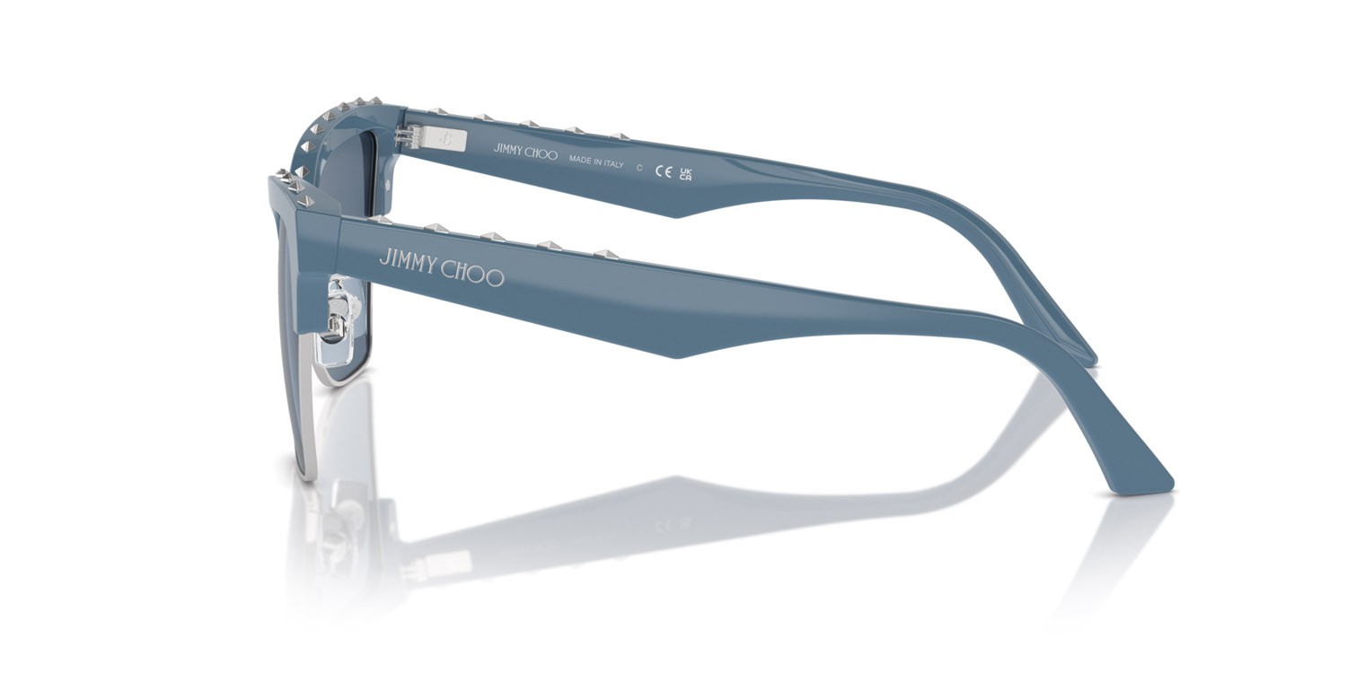 Occhiali da sole Jimmy Choo JC 5014 (502080) colore blu/argento forma farfalla lenti blu scuro