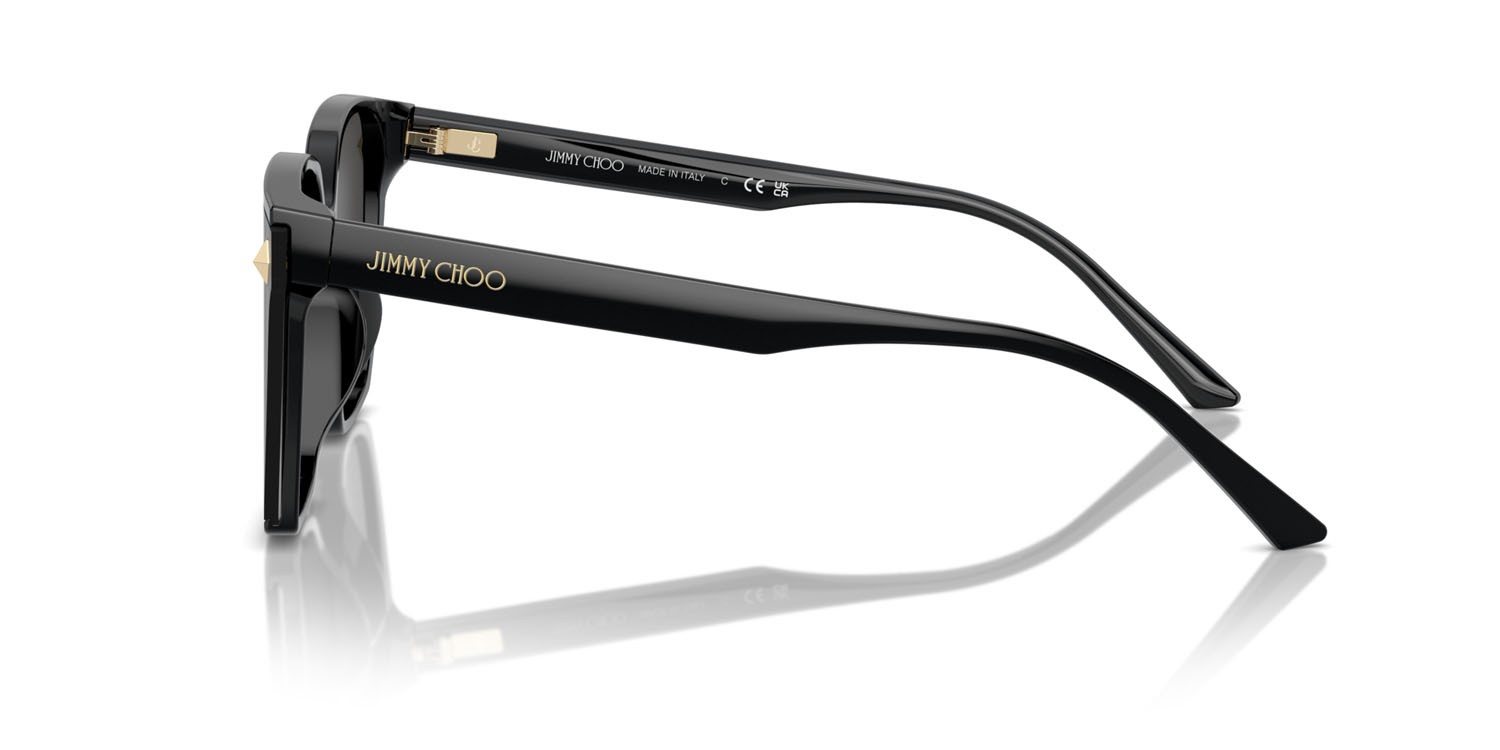 Occhiali da sole Jimmy Choo JC 5016D (500087) colore nero forma rettangolare lenti grigio scuro