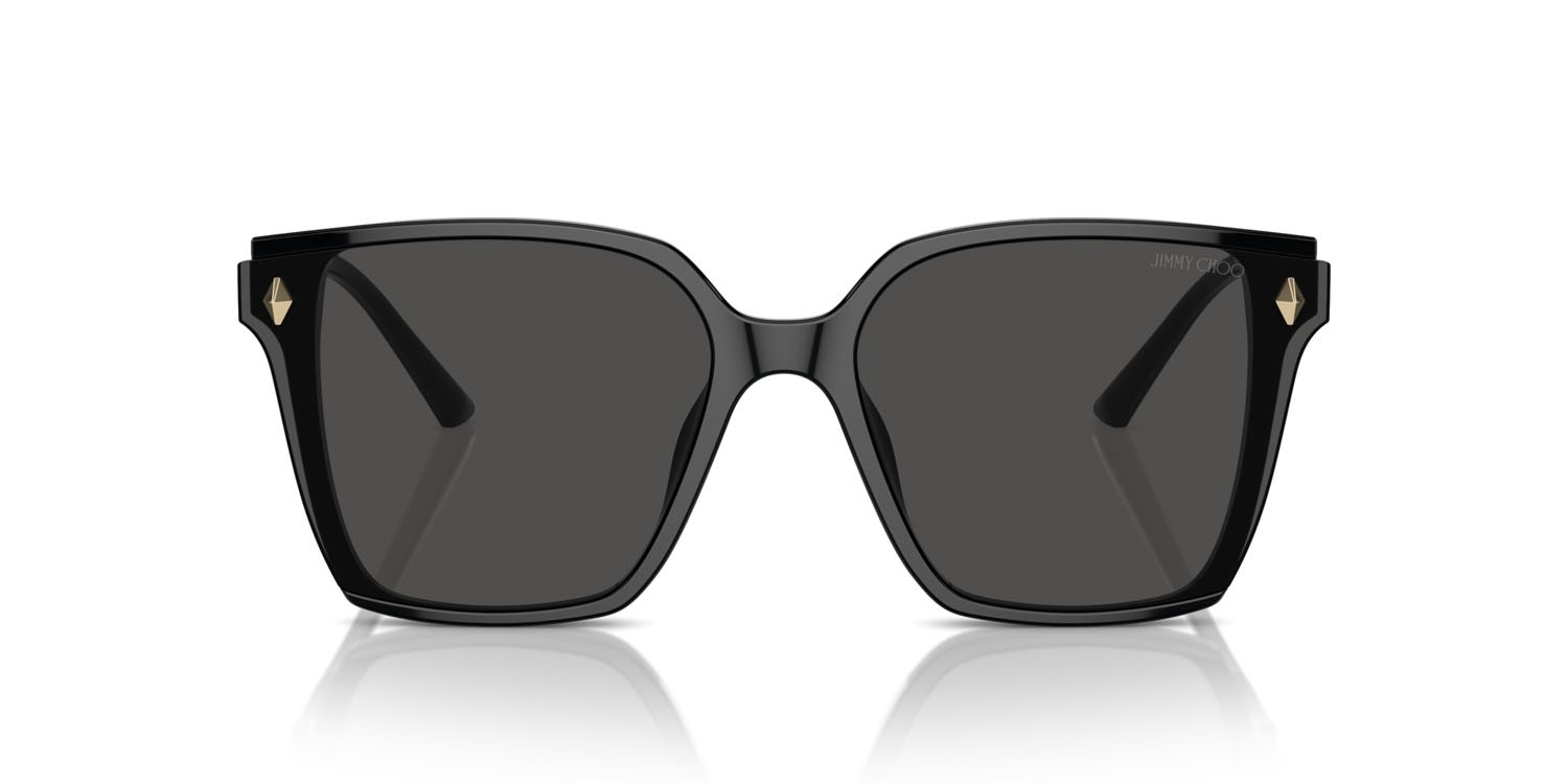 Occhiali da sole Jimmy Choo JC 5016D (500087) colore nero forma rettangolare lenti grigio scuro