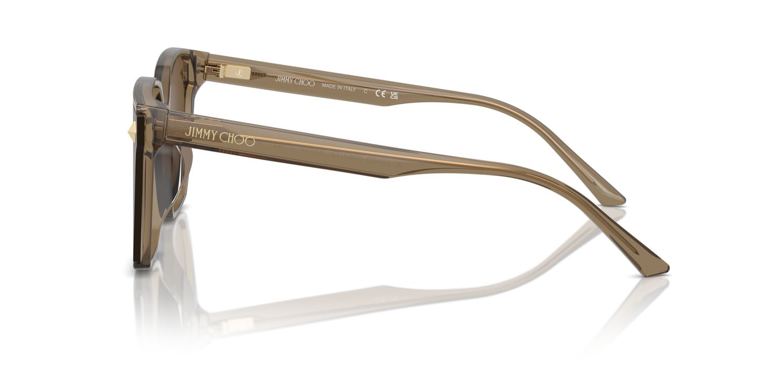 Occhiali da sole Jimmy Choo JC 5016D (505173) colore marrone trasparente forma rettangolare lenti marrone scuro