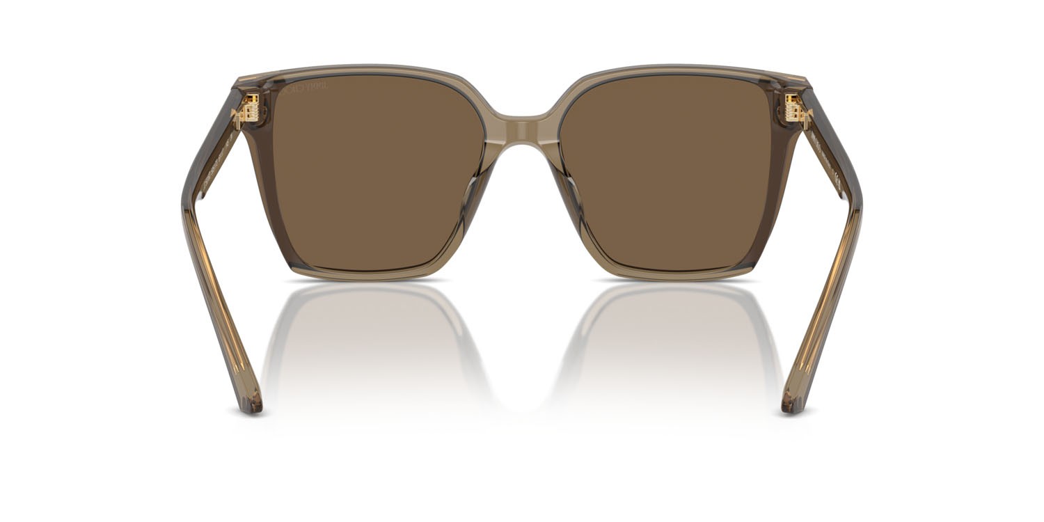 Occhiali da sole Jimmy Choo JC 5016D (505173) colore marrone trasparente forma rettangolare lenti marrone scuro