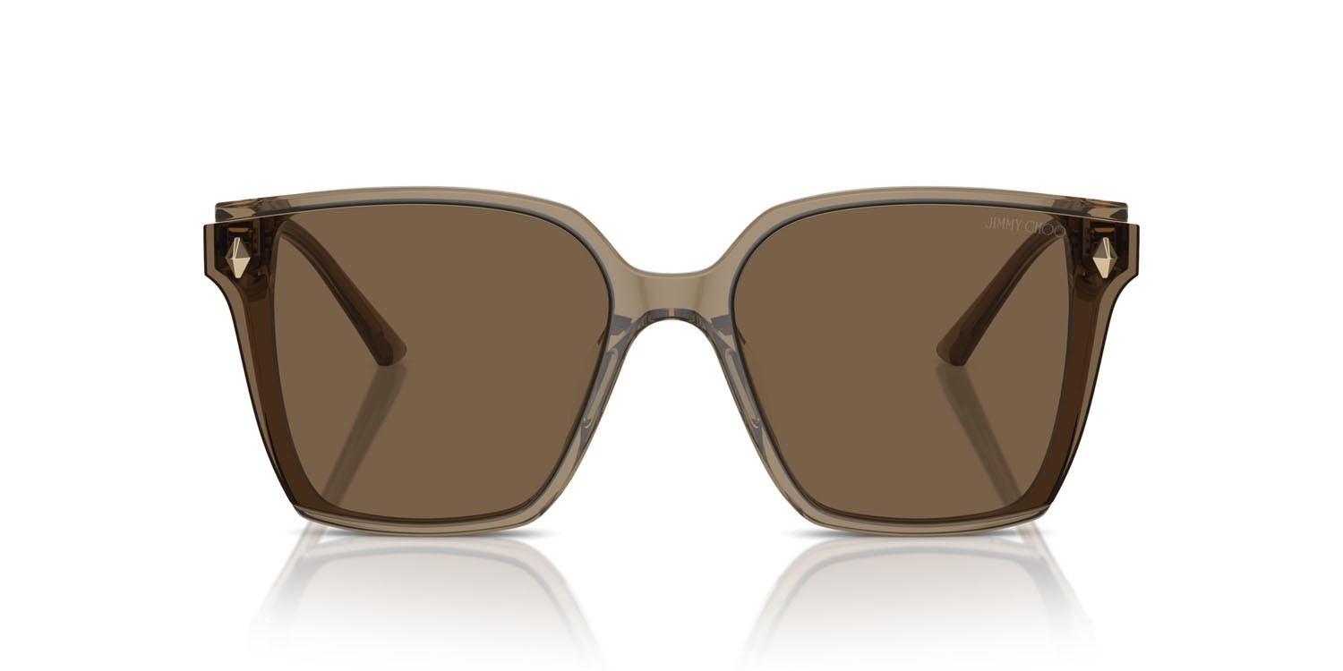 Occhiali da sole Jimmy Choo JC 5016D (505173) colore marrone trasparente forma rettangolare lenti marrone scuro