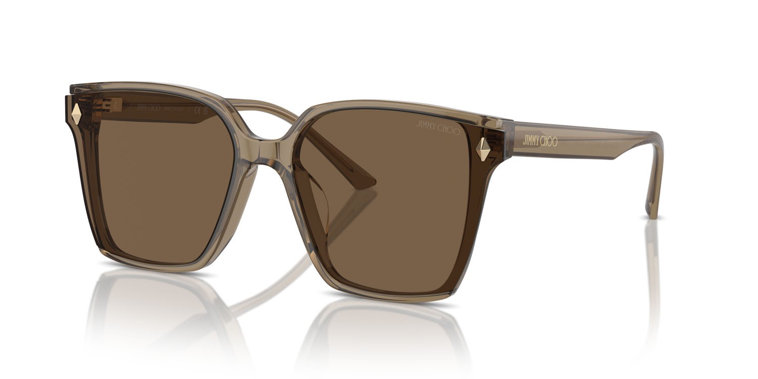 Occhiali da sole Jimmy Choo JC 5016D (505173) colore marrone trasparente forma rettangolare lenti marrone scuro