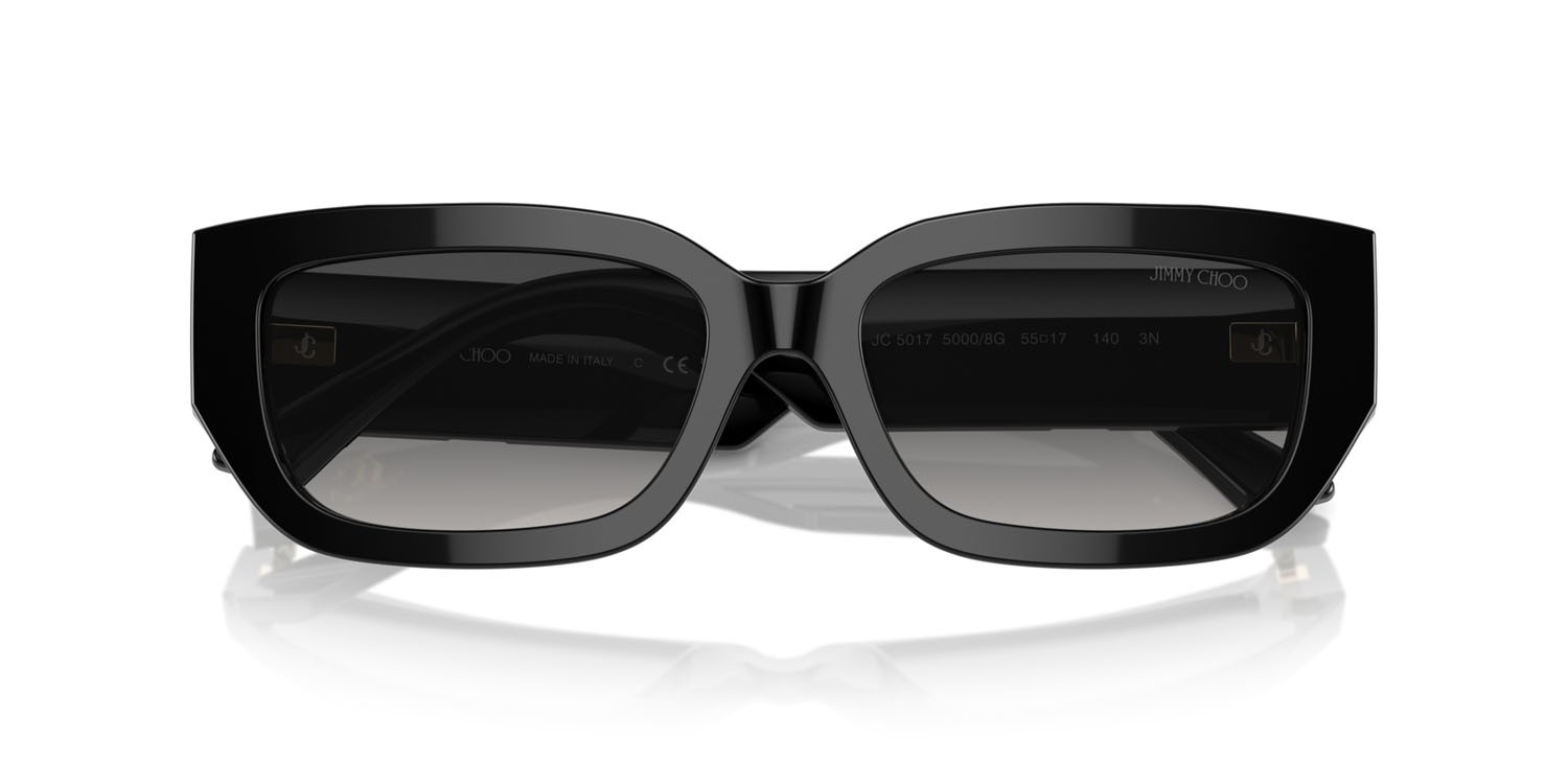 Occhiali da sole Jimmy Choo JC 5017 (50008G) colore nero forma quadrato lenti sfumato grigio