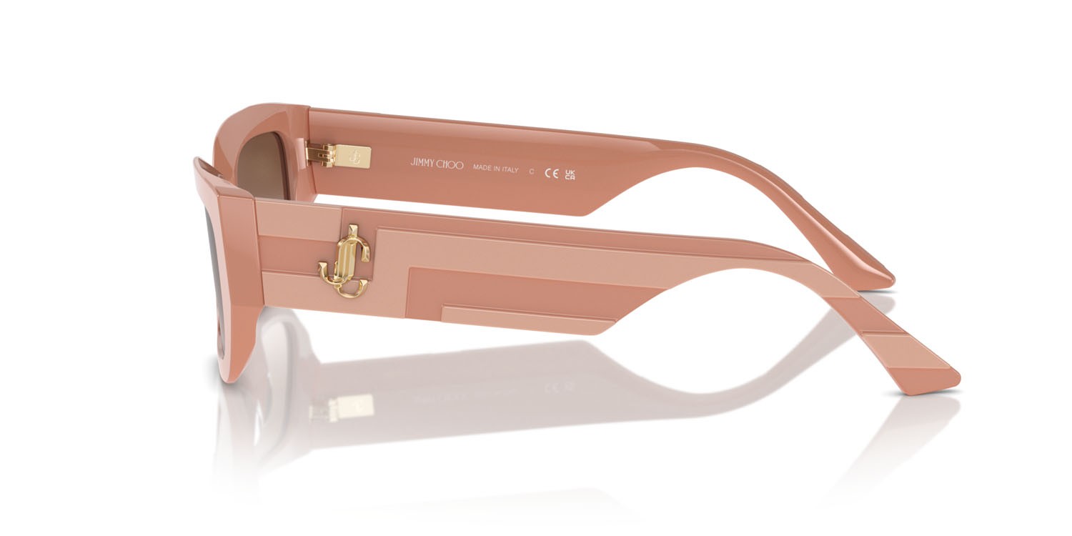 Occhiali da sole Jimmy Choo JC 5017 (503213) colore rosa forma quadrato lenti marrone sfumato