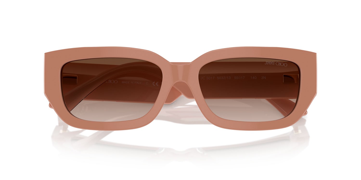 Occhiali da sole Jimmy Choo JC 5017 (503213) colore rosa forma quadrato lenti marrone sfumato