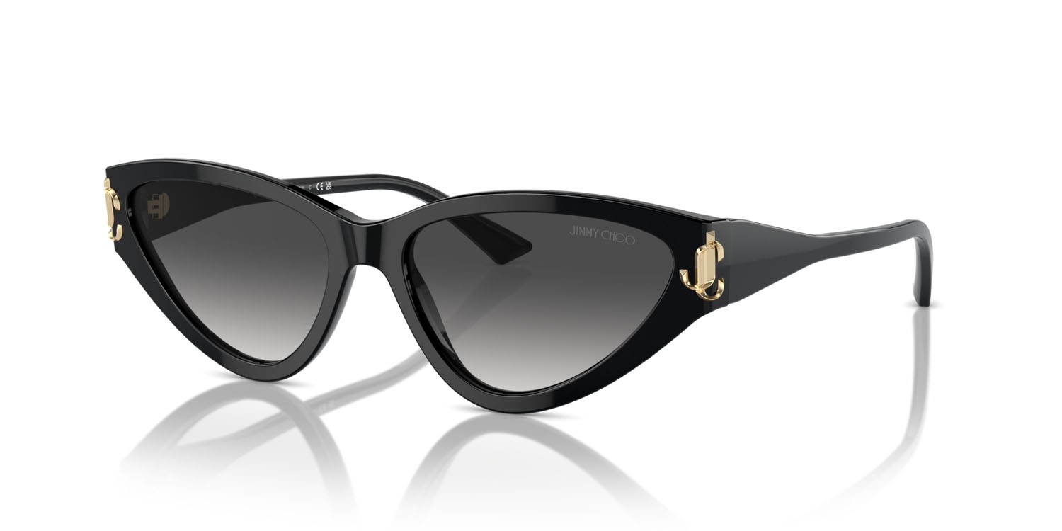 Occhiali da sole Jimmy Choo JC 5019 (50008G) colore nero forma cat eye lenti sfumato grigio