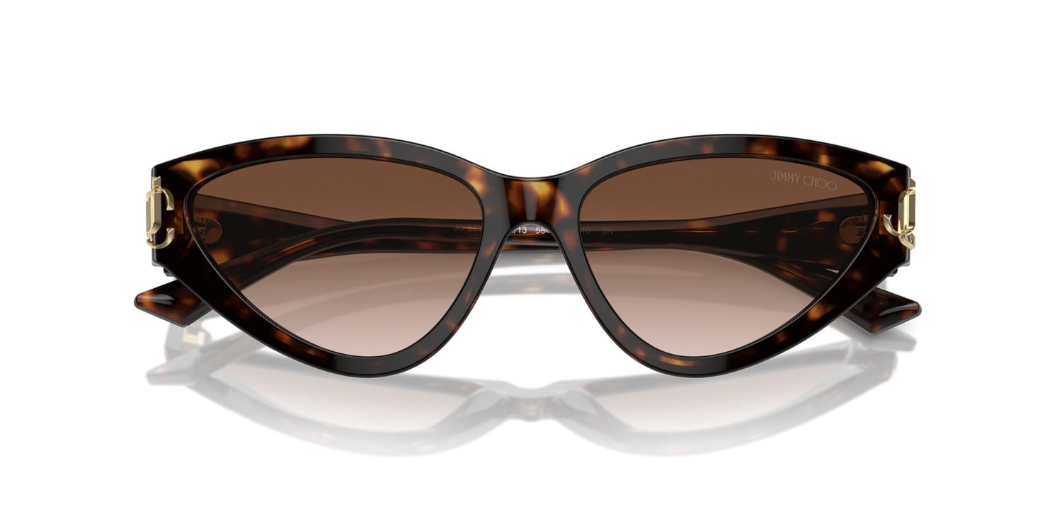 Occhiali da sole Jimmy Choo JC 5019 (500213) colore havana forma cat eye lenti marrone sfumato