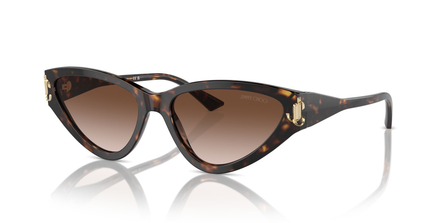 Occhiali da sole Jimmy Choo JC 5019 (500213) colore havana forma cat eye lenti marrone sfumato