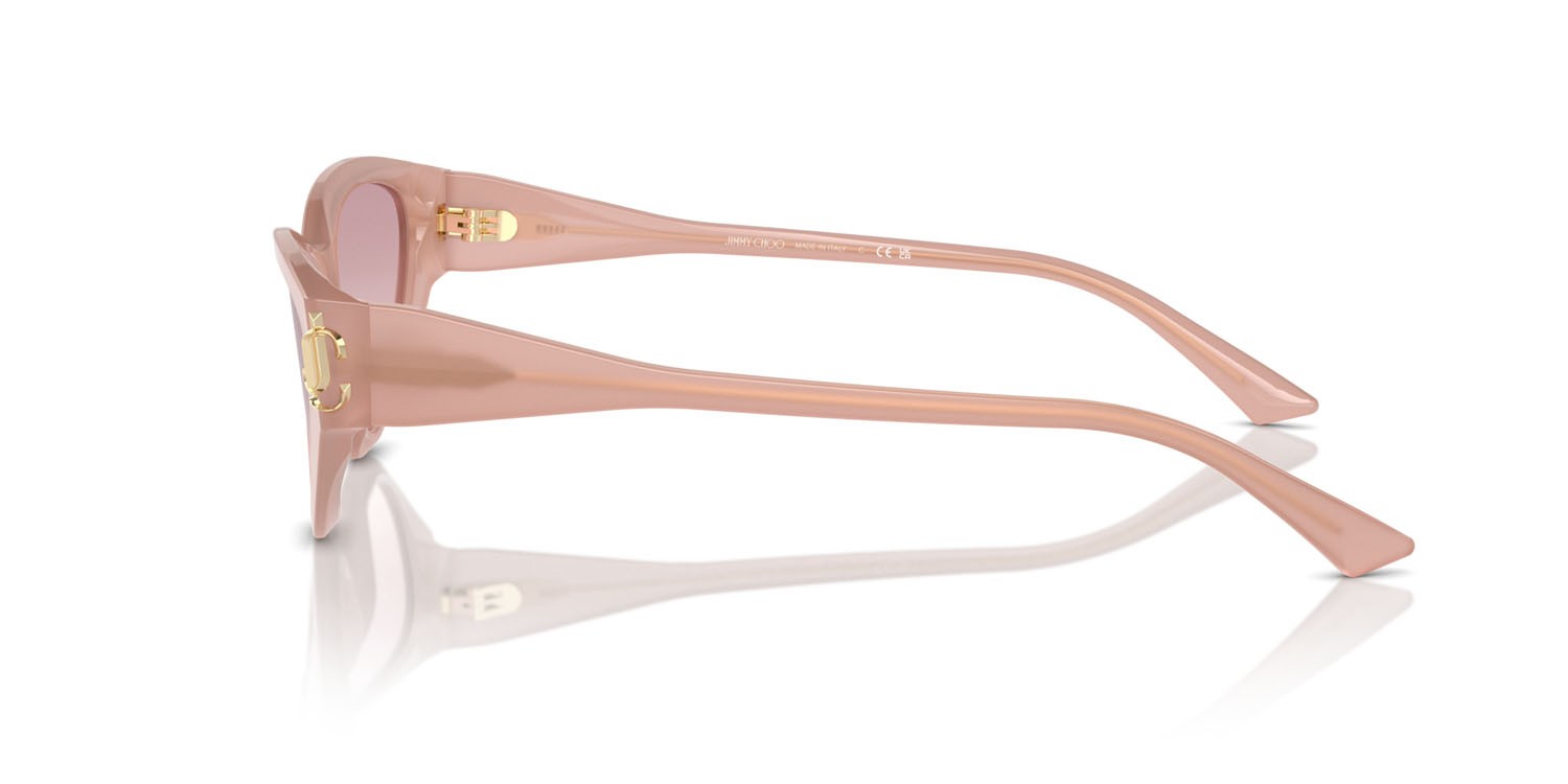 Occhiali da sole Jimmy Choo JC 5019 (502768) colore rosa opale forma cat eye lenti marrone sfumato violetto