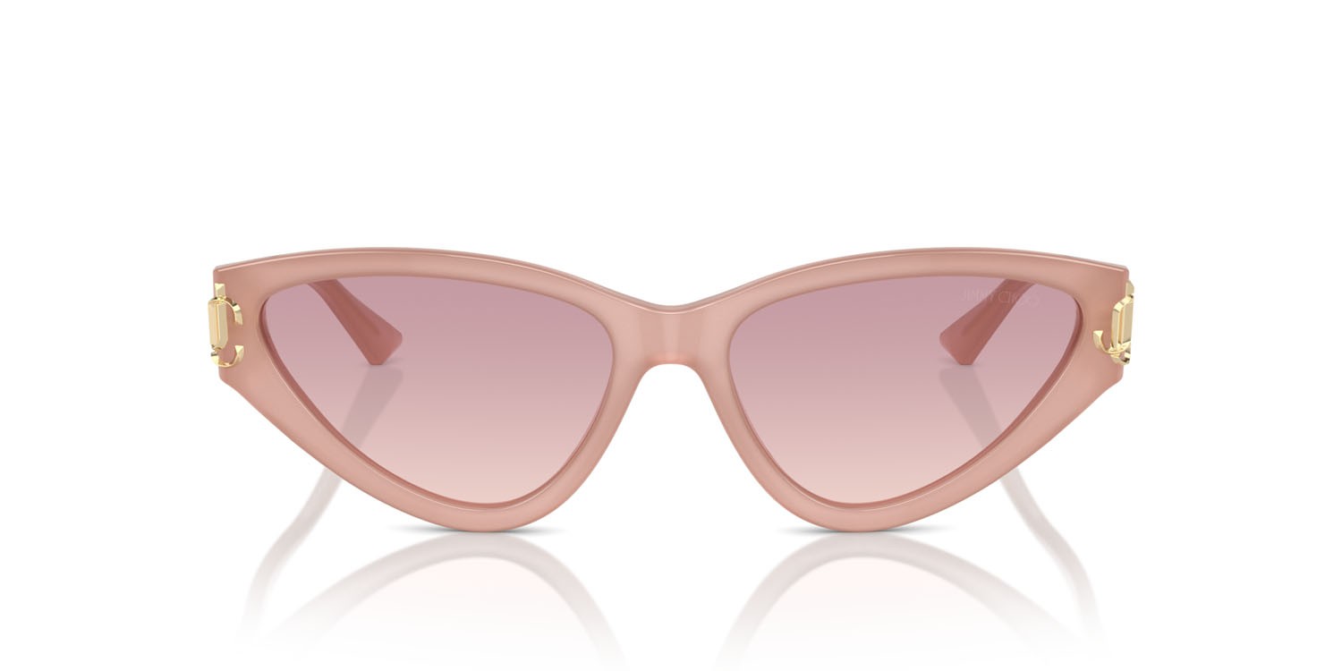 Occhiali da sole Jimmy Choo JC 5019 (502768) colore rosa opale forma cat eye lenti marrone sfumato violetto