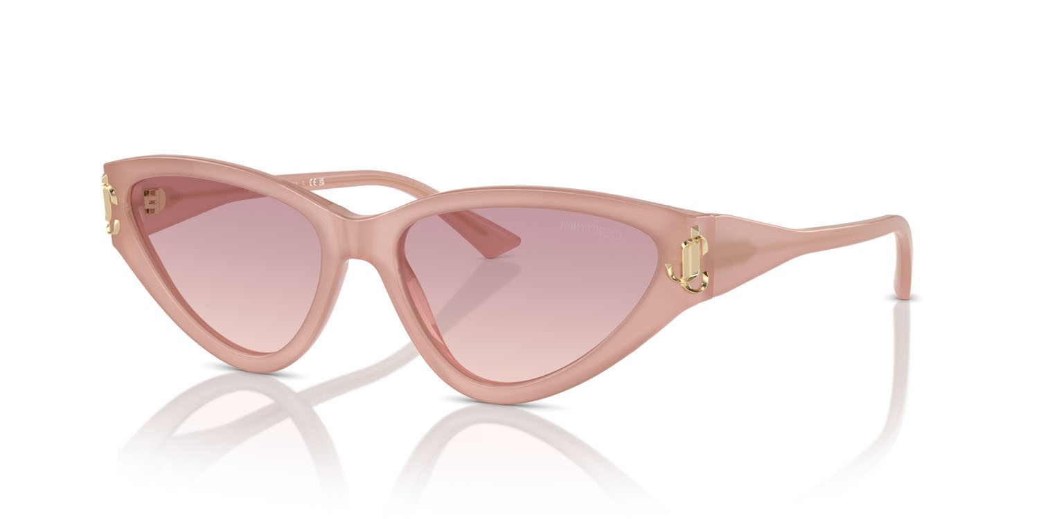 Occhiali da sole Jimmy Choo JC 5019 (502768) colore rosa opale forma cat eye lenti marrone sfumato violetto