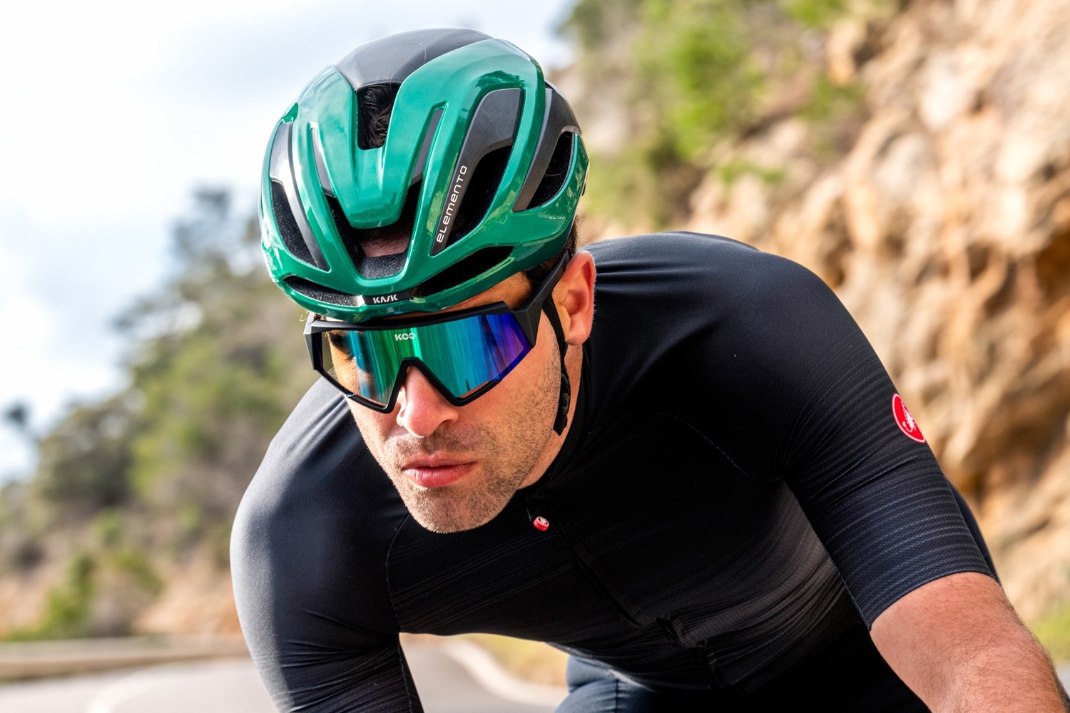 Caschi bici Kask Elemento Beetle green CHE00101448 