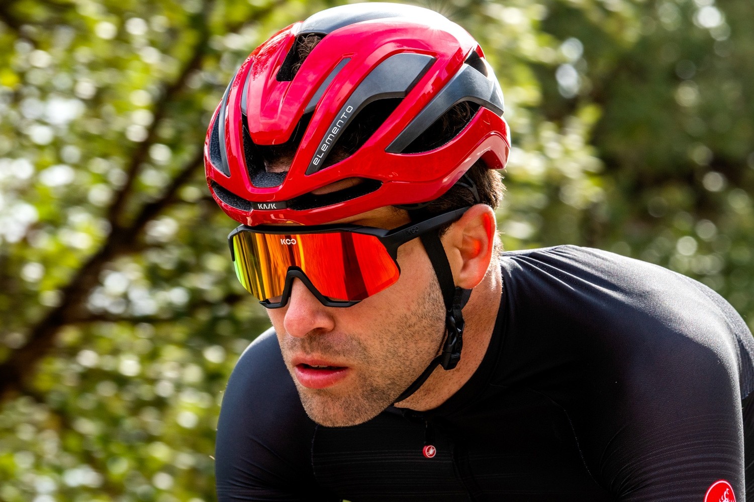 Caschi bici Kask Elemento Red CHE00101204 
