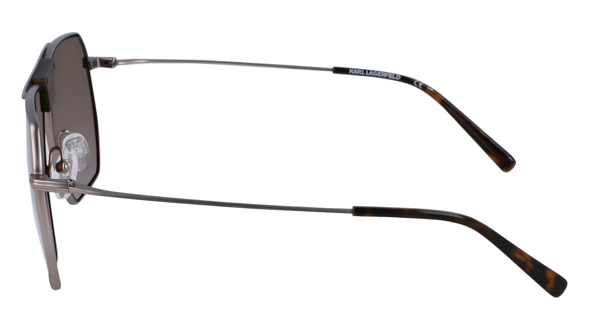 Sunglasses Karl Lagerfeld KL350S (042) color matte silver shape aviator lenses solid khaki