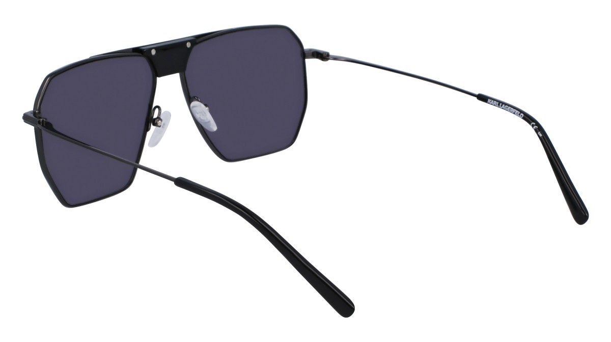 Occhiali da sole Karl Lagerfeld KL350S N (001) colore shiny black forma aviator 