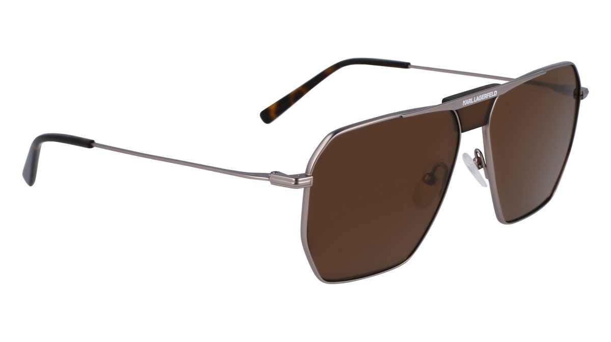 Sunglasses Karl Lagerfeld KL350S N (042) color matte silver shape aviator 