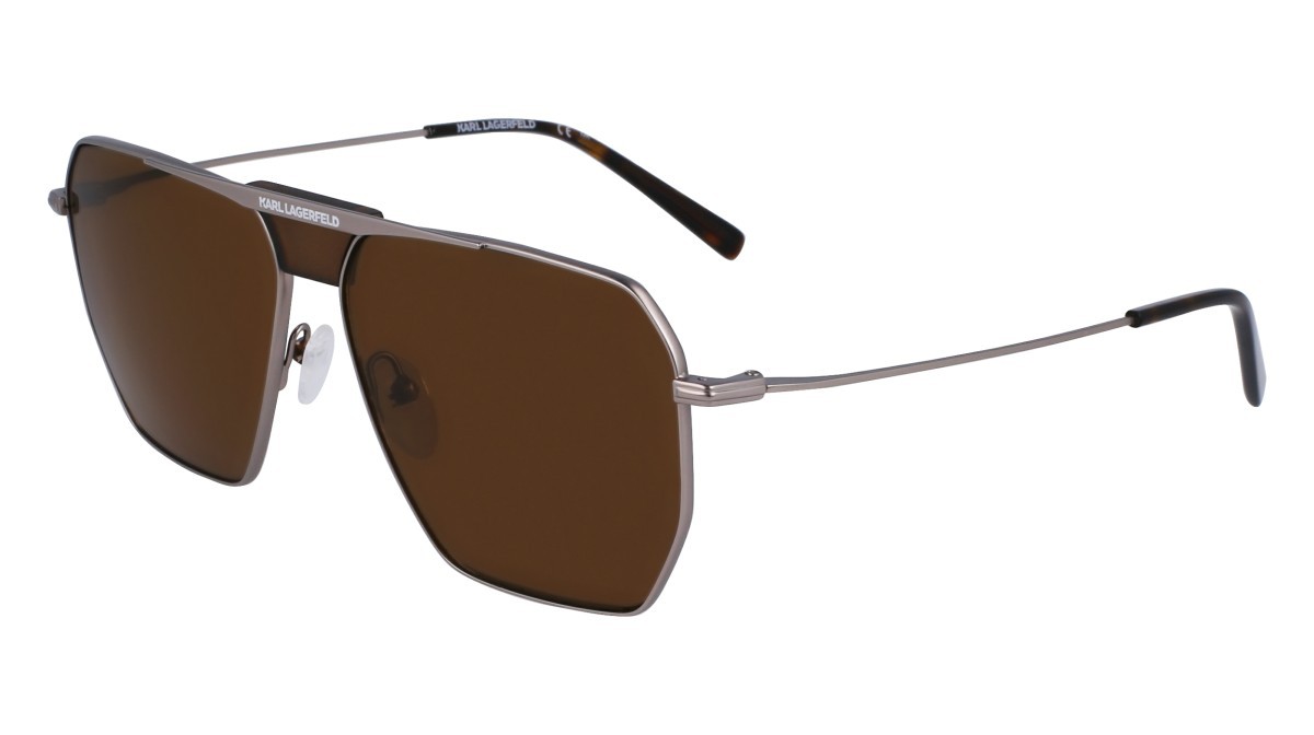 Sunglasses Karl Lagerfeld KL350S N (042) color matte silver shape aviator 