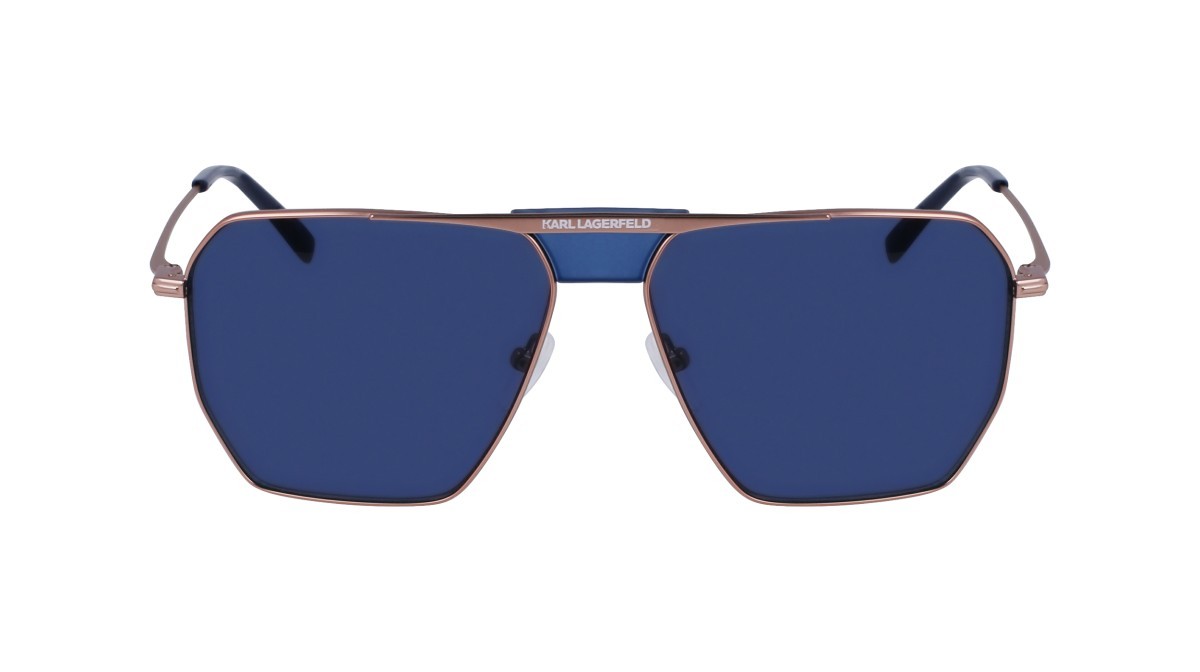 Occhiali da sole Karl Lagerfeld KL350S N (718) colore matte amber gold forma aviator 