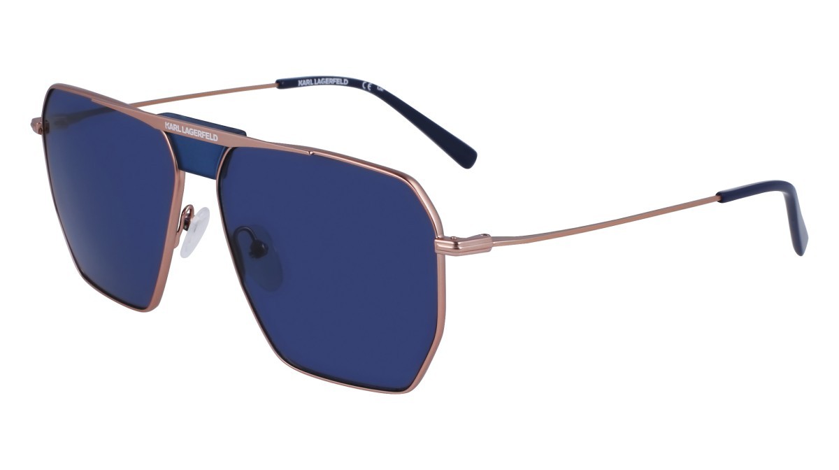 Occhiali da sole Karl Lagerfeld KL350S N (718) colore matte amber gold forma aviator 