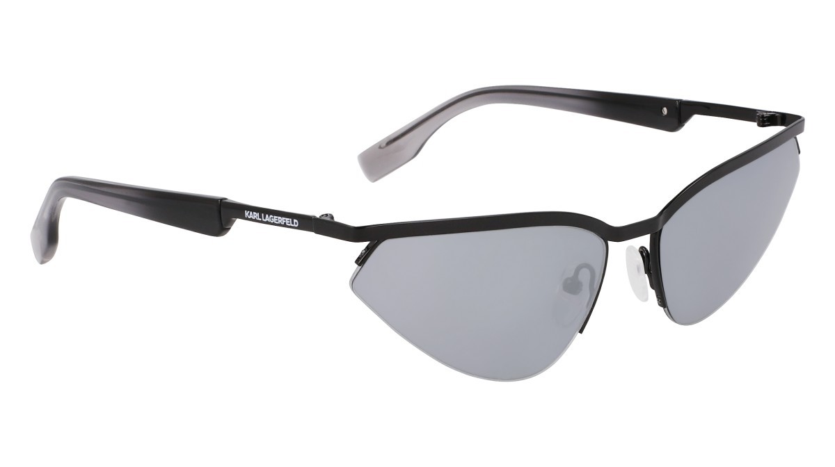 Sonnenbrillen Karl Lagerfeld KL352S (001) farbe black form rechteckig gläser solid grey silver mirror