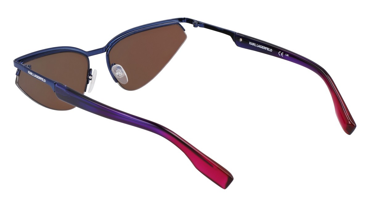 Sonnenbrillen Karl Lagerfeld KL352S (404) farbe dark blue form rechteckig gläser solid blue violet mirror