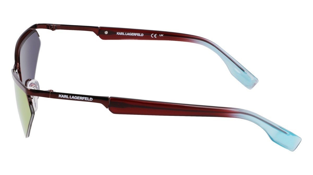 Sonnenbrillen Karl Lagerfeld KL352S (601) farbe burgundy form rechteckig gläser solid orange mirror