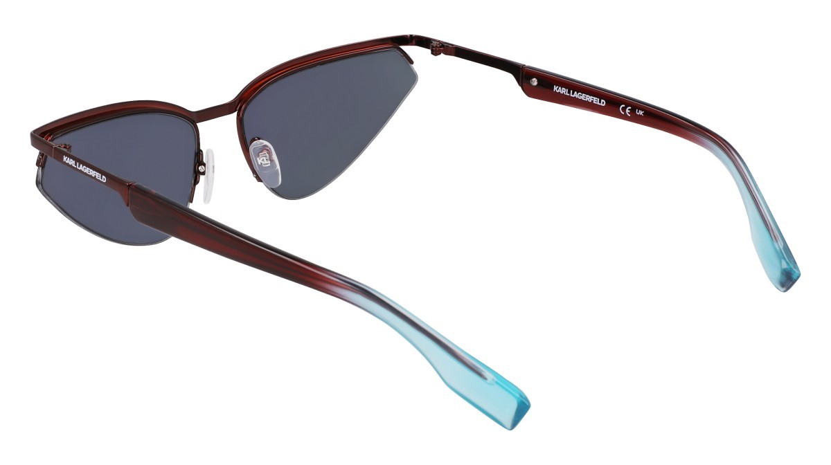 Sonnenbrillen Karl Lagerfeld KL352S (601) farbe burgundy form rechteckig gläser solid orange mirror