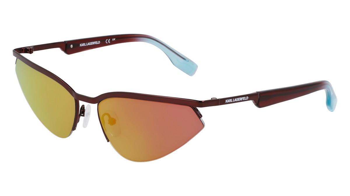 Sonnenbrillen Karl Lagerfeld KL352S (601) farbe burgundy form rechteckig gläser solid orange mirror