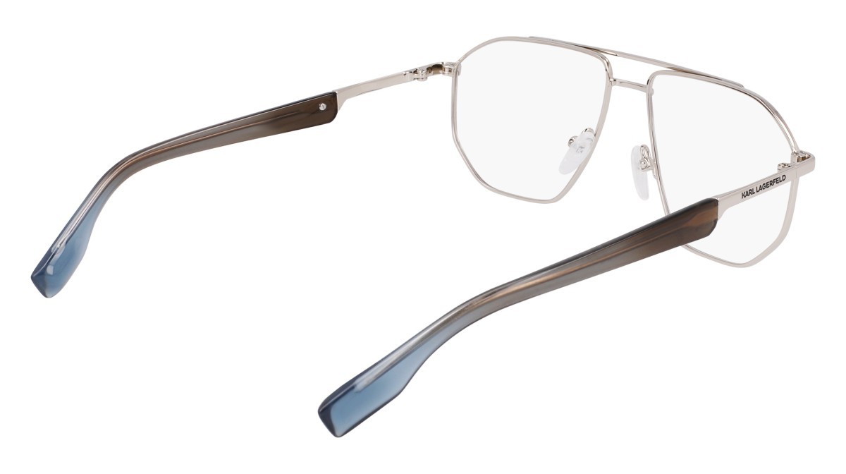 Brillen Karl Lagerfeld KL353 (041) farbe silver form aviator 