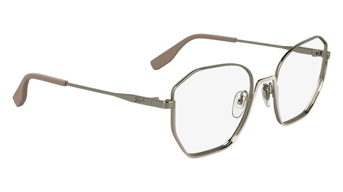 Occhiali da vista Karl Lagerfeld KL356 (264) colore nude/light gold forma rettangolare lenti color 2