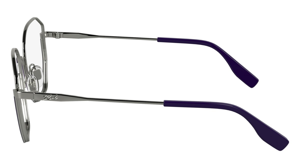 Occhiali da vista Karl Lagerfeld KL356 (532) colore violet/silver forma rettangolare lenti color 3