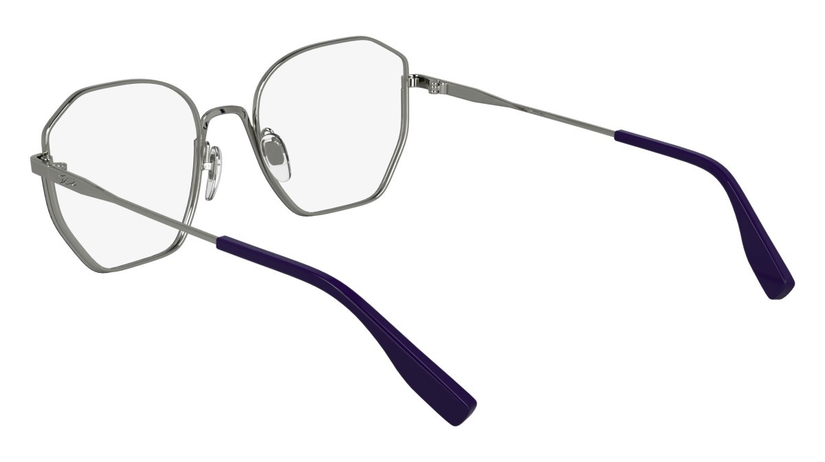 Occhiali da vista Karl Lagerfeld KL356 (532) colore violet/silver forma rettangolare lenti color 3