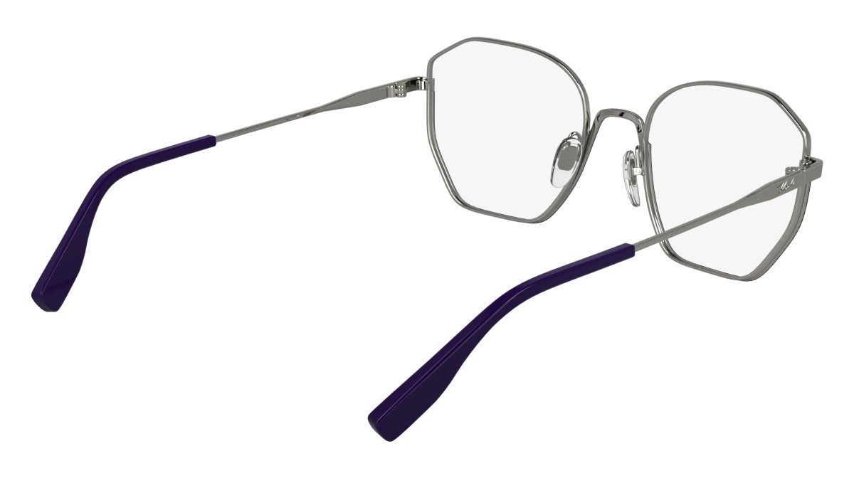 Occhiali da vista Karl Lagerfeld KL356 (532) colore violet/silver forma rettangolare lenti color 3